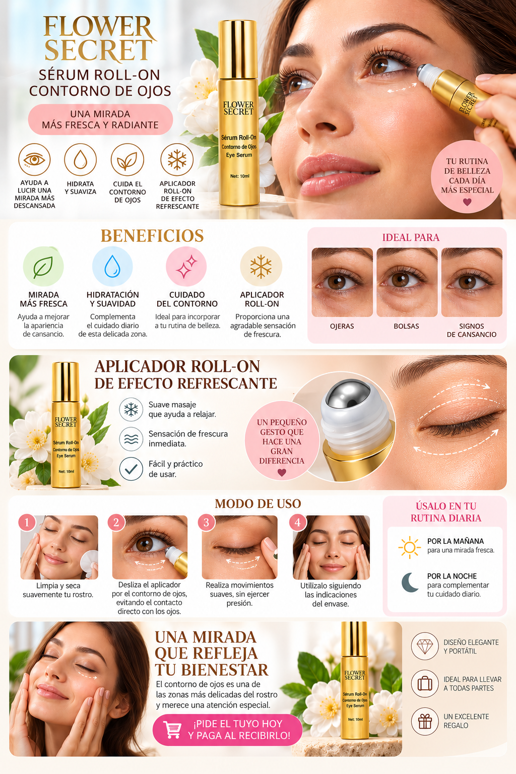 Flower Secret Roll-On | Sérum para el Contorno de Ojos